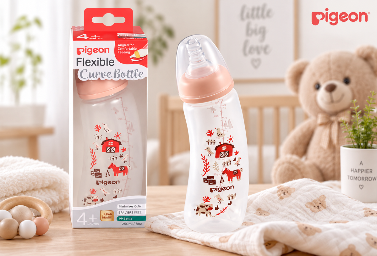 Pigeon SEL-8010 Flexible Curve Bottle 250ml - Farm