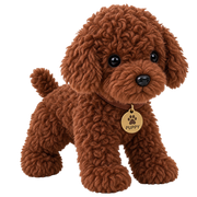 Plush Brown Dog with Hangtag - 25cm