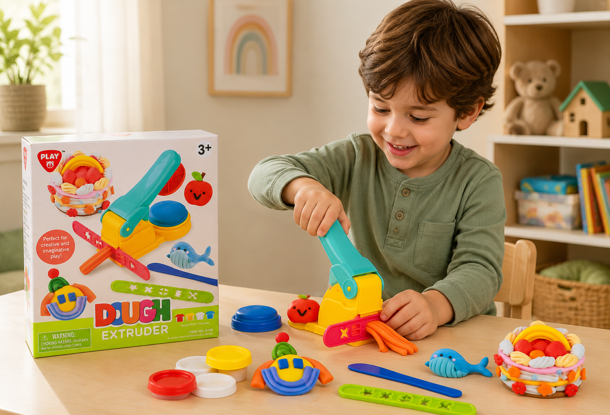 Play Dough Extruder with 4 x 1oz Dough Included