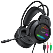 Astrum HG100 Wired Gaming Headset with 50 mm Drivers, RGB LED and Boom Mic – HG100