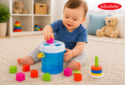 Infunbebe Shape Sorting Bucket With 9 Blocks