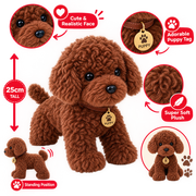 Plush Brown Dog with Hangtag - 25cm