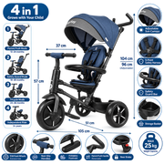 Qplay Rito Air Gel Star Tricycle - Grey