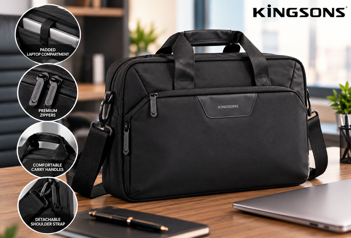 Kingsons Vision Series 15.6" Laptop Backpack – Black – K9831W