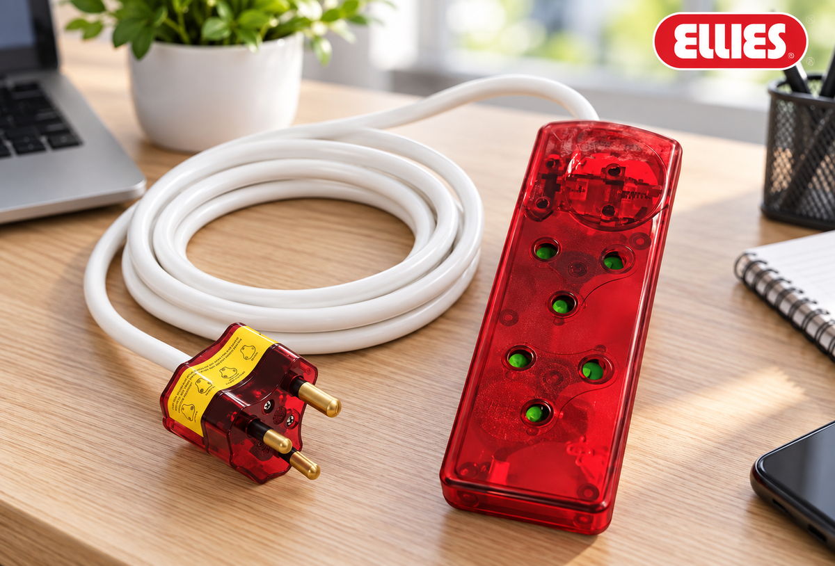 Ellies 4-Way High Surge Extension Lead 3m