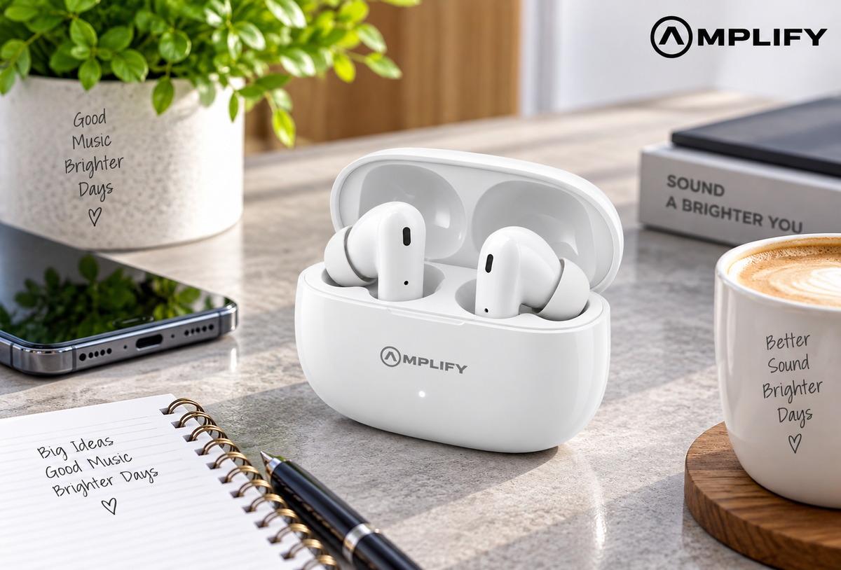 Amplify AM-2222-WT-PDQ True Connection True GO Wireless Earphones White