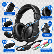 Astrum Over-Ear Stereo Headset with Flexible Microphone – HS120