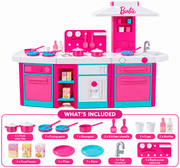 Barbie Kids Pretend Play Kitchen Set – Pink & Turquoise