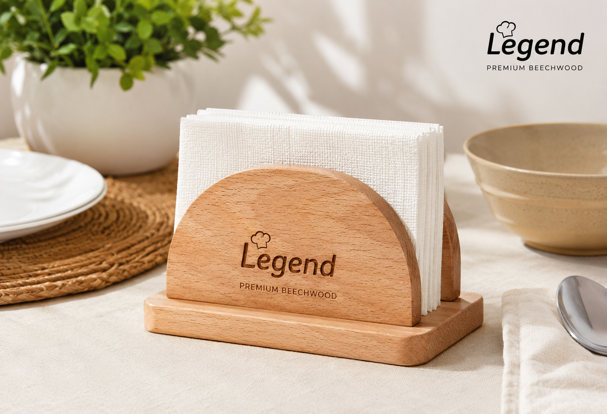 Legend Premium Beechwood Napkin Holder - LEG-600706