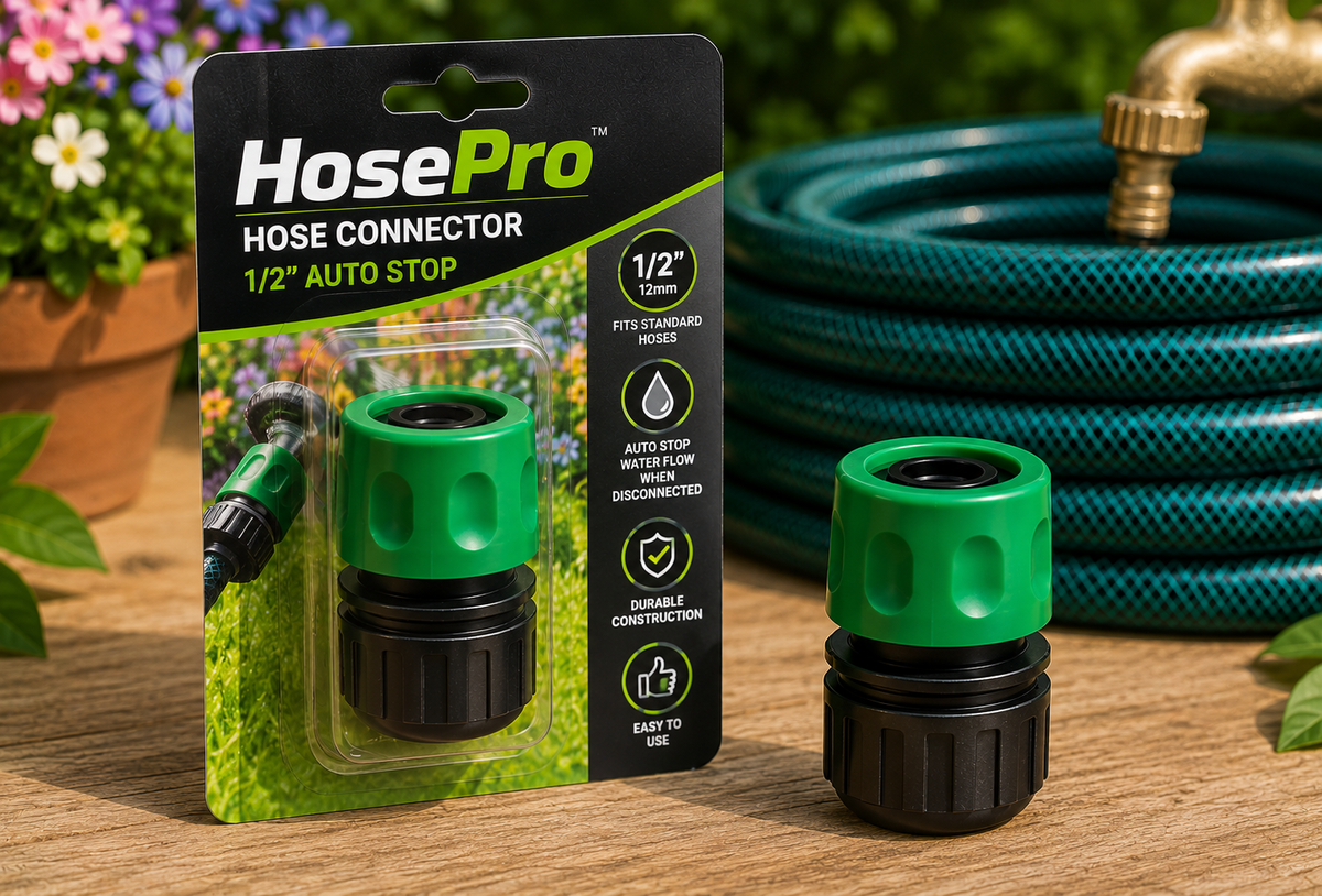 Hose Connector 1/2 Auto Stop