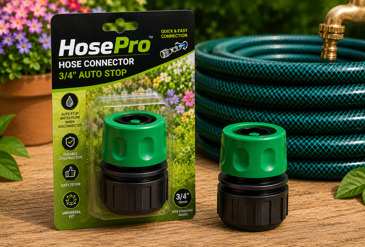 Hose Connector 3/4 Auto Stop