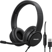 Philips TAH3155 Wired On - Ear PC Headphone with Mic - Black
