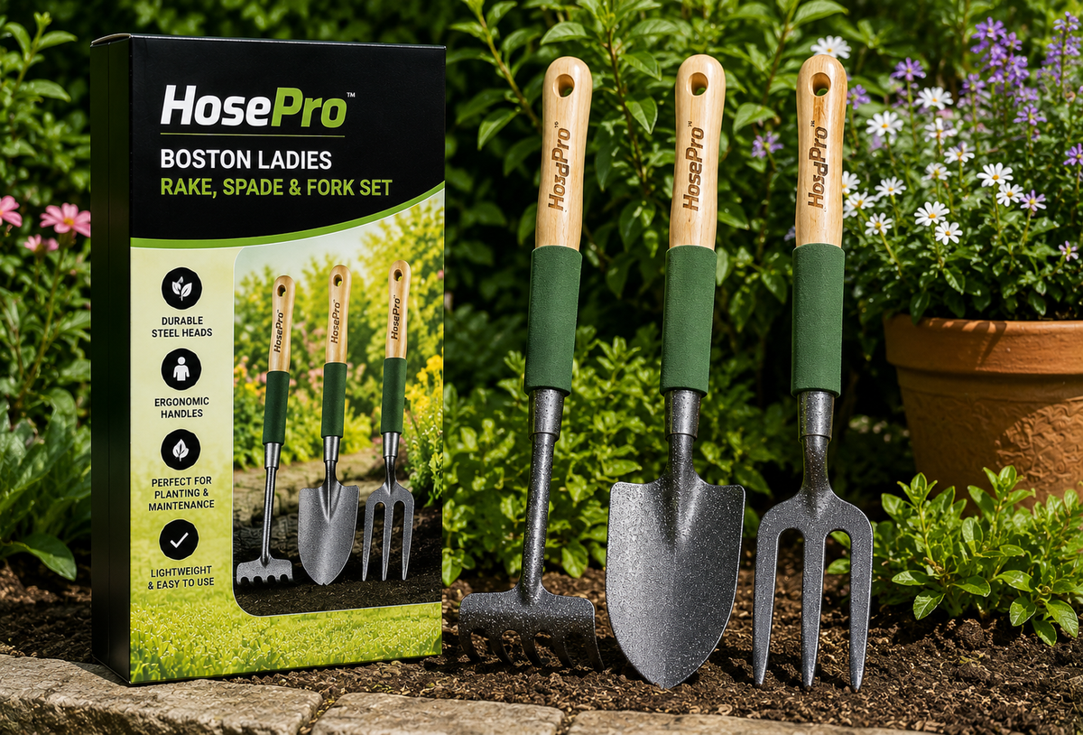 Boston Ladies Rake, Spade & Fork Set