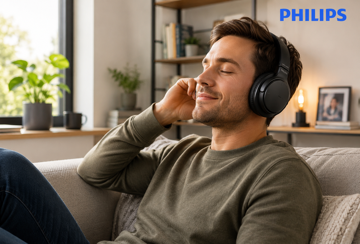 Philips TAH7508 Bluetooth Over - Ear ANC Headphone - Black