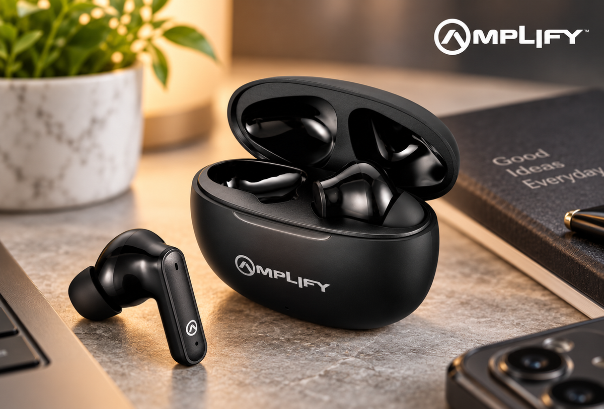 Amplify True Connection True GO Series Wireless Earphones PDQ Stemmed - Black