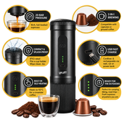 Uplift 20-Bar Portable Espresso Maker with Self-Heating & USB-C Charging