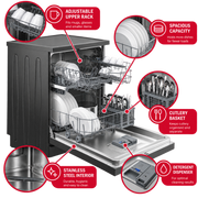 Defy Dishwasher 13 Place – Manhattan Grey – DDW 242