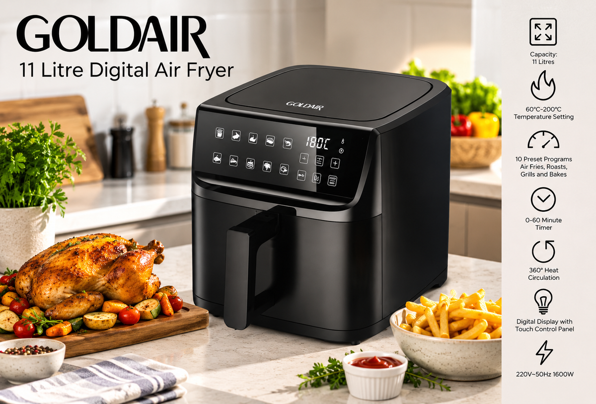 Goldair 11L Digital Air Fryer - GAF-1100