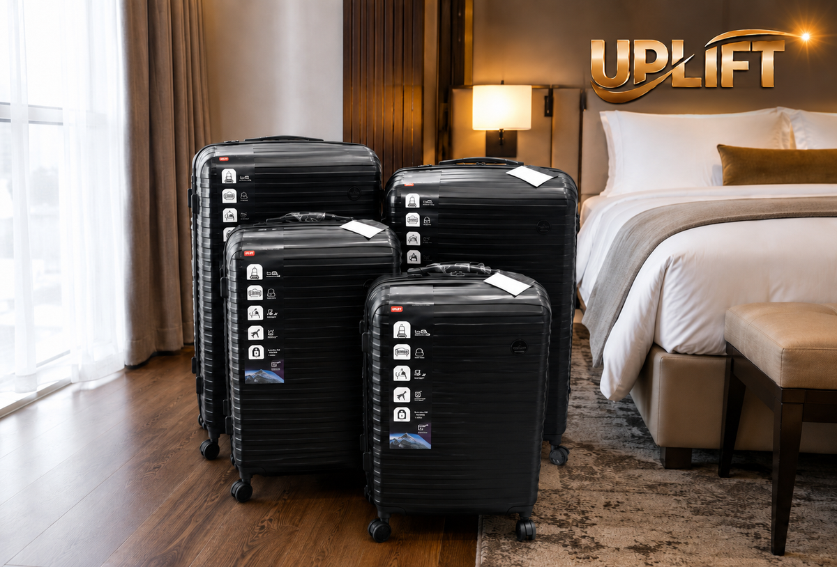 Uplift 4-Piece Hard Shell Lightweight Impact Resistant Luggage Set - ULA005