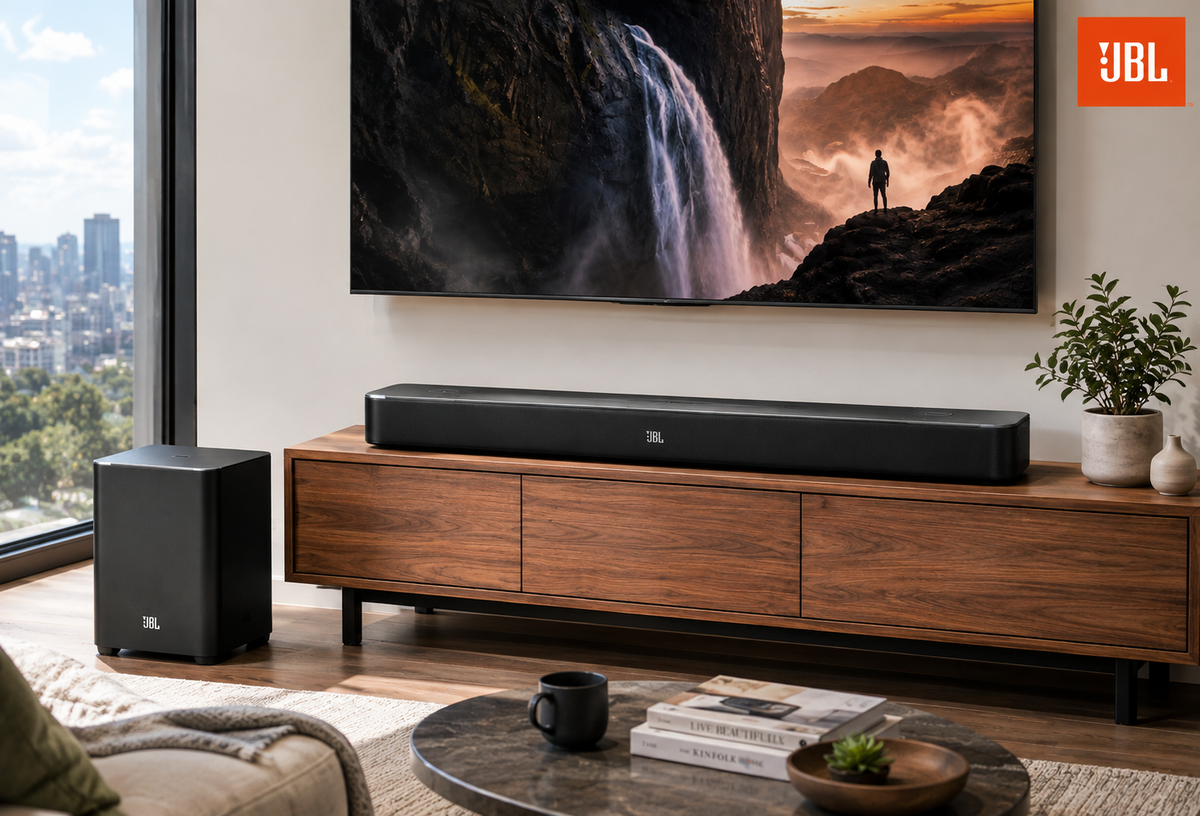 JBL SB595 3.1.2 Channel True Dolby Atmos Soundbar & Sub - Black
