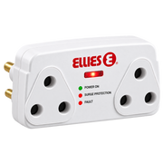 Ellies 2-Way High Surge Appliance Protector — White