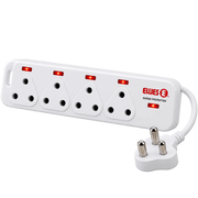 Ellies 4 way High Surge Multiplug 0.5M - White