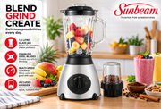 Sunbeam 400W 1.5L Stainless Steel Glass Blender & Grinder