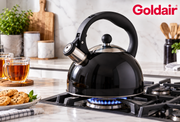 Goldair 2.5L Stovetop Whistling Kettle - Black GGIK-2500B