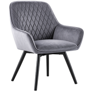 Vegas Grey Velvet Swivel Dining Chair PODC-1903G