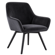 Vegas Black Velvet Swivel Dining Chair PODC-1903B