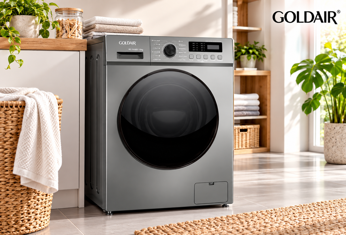 Goldair 10kg Drum Washing Machine Silver GFL-1000BDS
