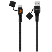 Rugged by Volkano VK-4100-U31 Water- and Dust-Proof USB to 3-in-1 Cable - 1.2m