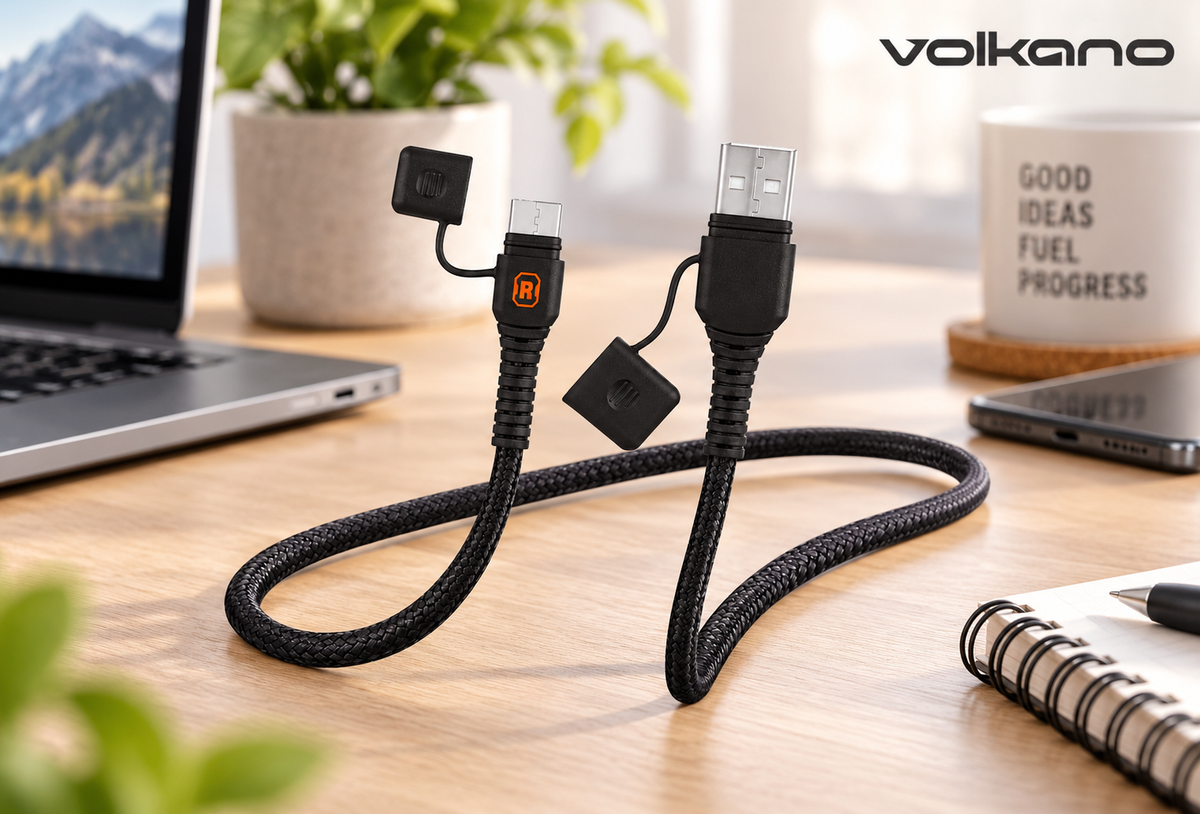 Rugged by Volkano VK-4100-UC1 Waterproof and Dustproof USB to Type-C Cable - 1.2m
