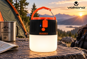Rugged by Volkano VK-4107-BK 500lm Rechargeable Solar LED Lantern with Power Bank