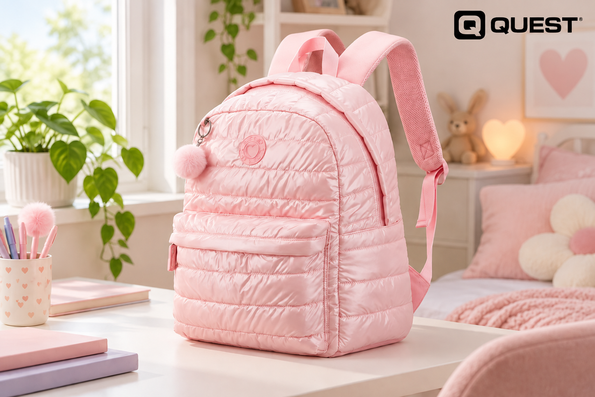 Quest QT-9215-PK Crinkle-Pop Backpack Pink