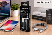 Volkano VK-20052-SL Strike Series 1.2m MFi Lightning Charge / Data Cable - Silver
