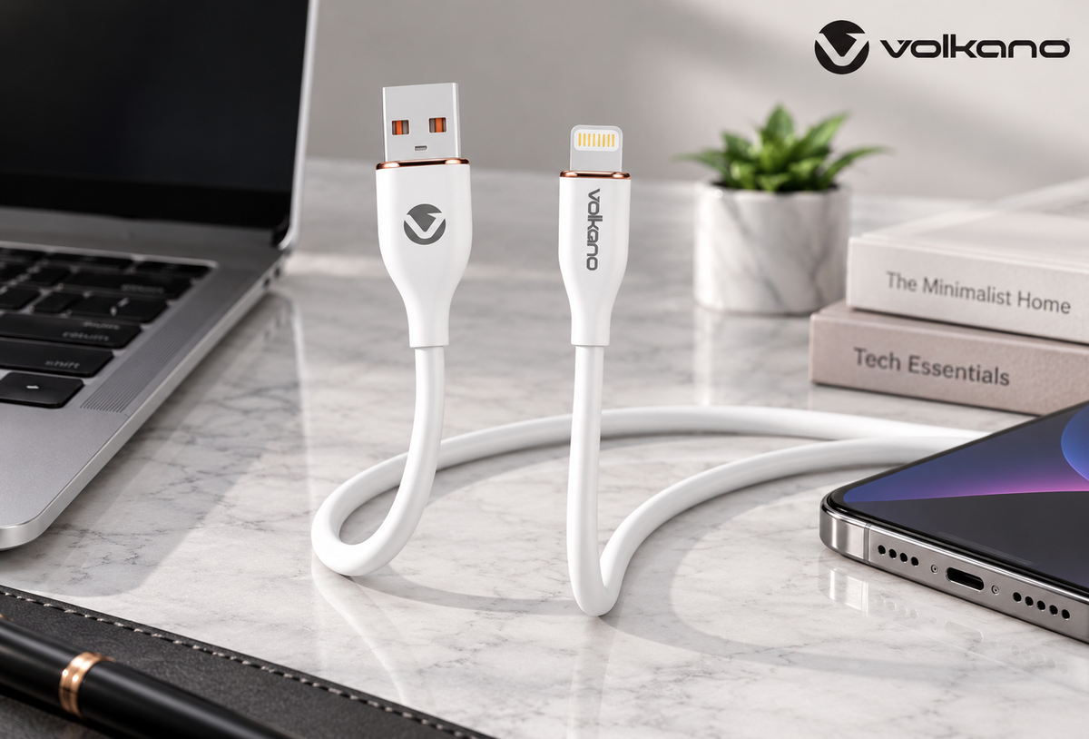 Volkano VK-20270-WT Flexi Series USB to MFi Lightning 2.5m 27W - White