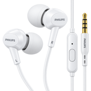 Philips TAE1105 Wired In - Ear Headphone with Mic - White