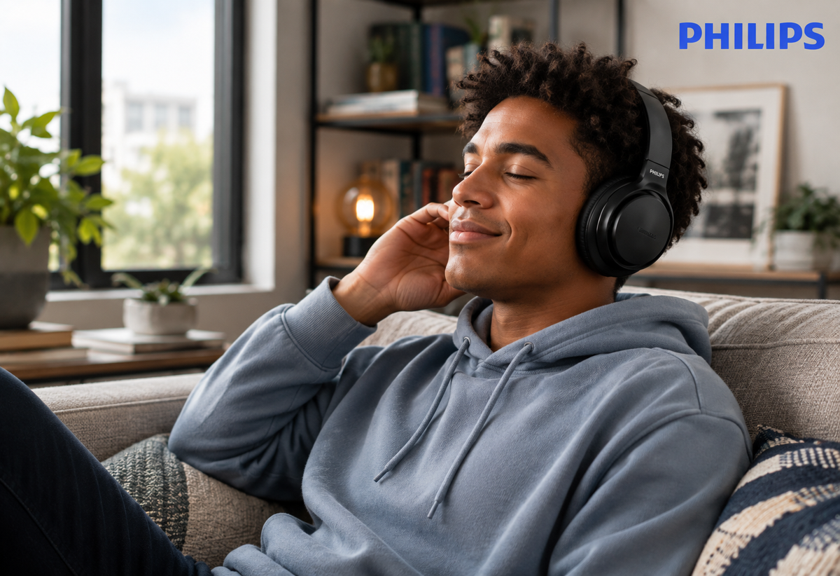 Philips TAH5209 Bluetooth Over - Ear Headphone - Black