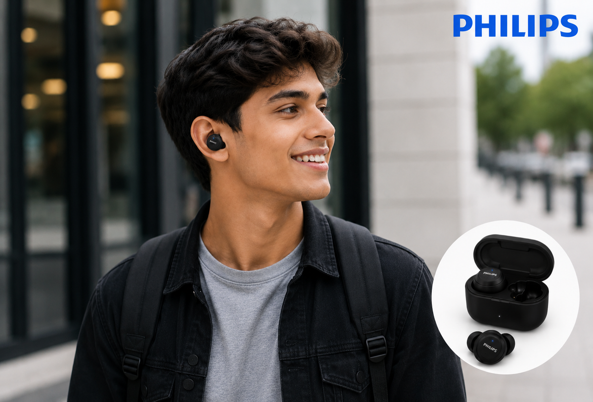 Philips TAT1138 True Wireless In - Ear Headphone - Black