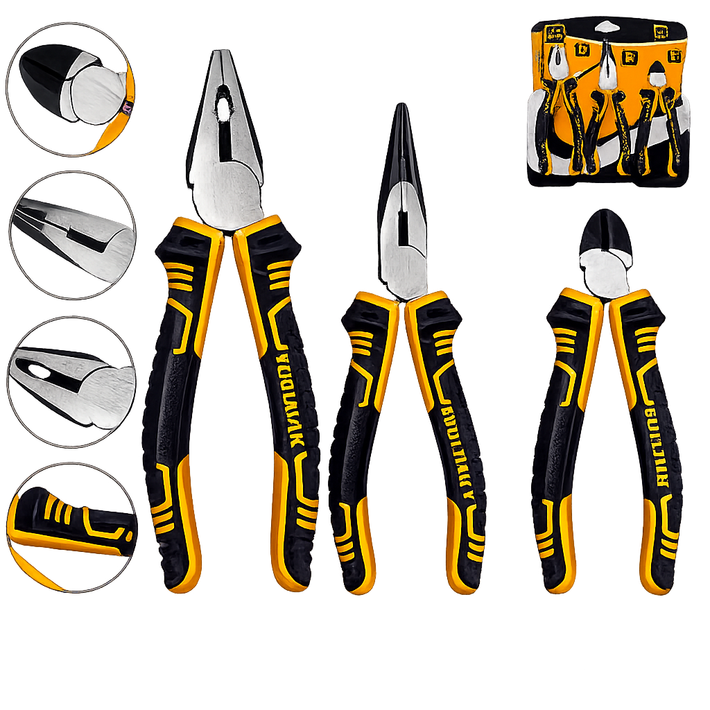 Toolmak 3 Piece Pliers Set