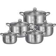 Uplift 10 Piece Aluminium Pot Set