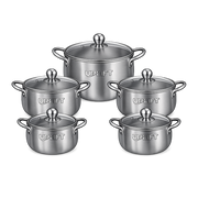 Uplift 10 Piece Aluminium Pot Set