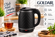Goldair 1.5L 1500W Cordless Kettle - Black - GSDK-1800B
