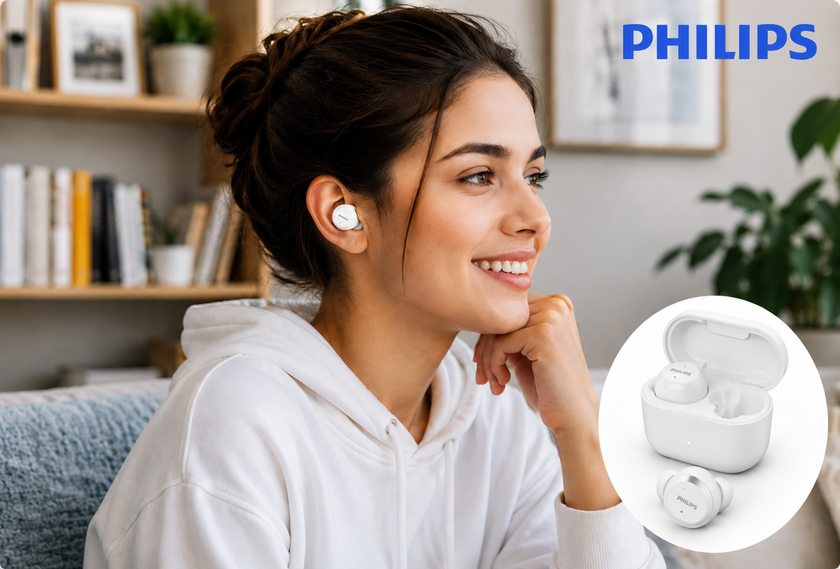 Philips TAT1138 True Wireless In - Ear Headphone - White