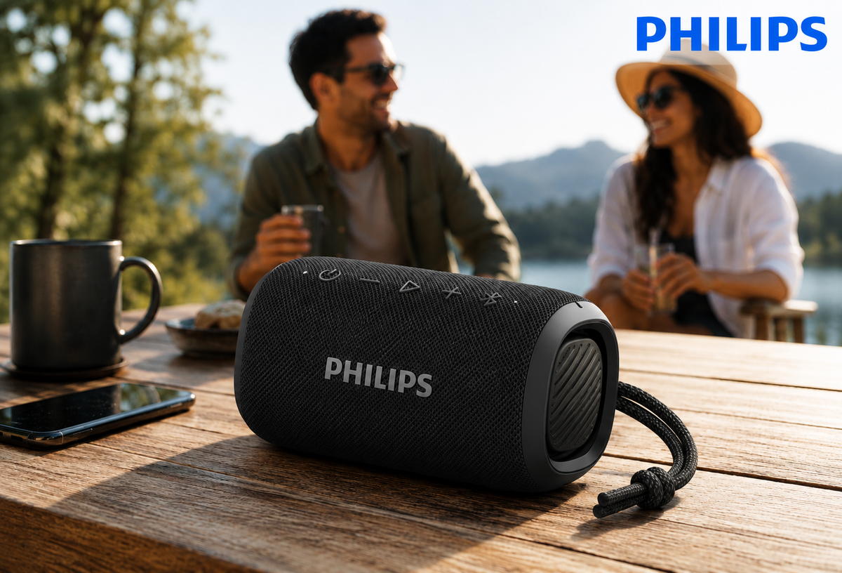 Philips TAS1209 Portable Bluetooth Speaker - Black