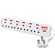 Ellies 6 way High Surge Multiplug 0.5M - WT