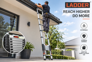 Uplift 4.4m Aluminium Telescopic Collapsible Ladder with Safety Lock