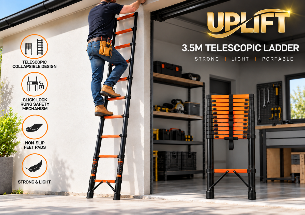 Uplift 3.5M Telescopic Ladder – Collapsible & Portable