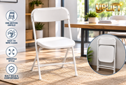 Uplift White Folding Chair - Lightweight Indoor and Outdoor